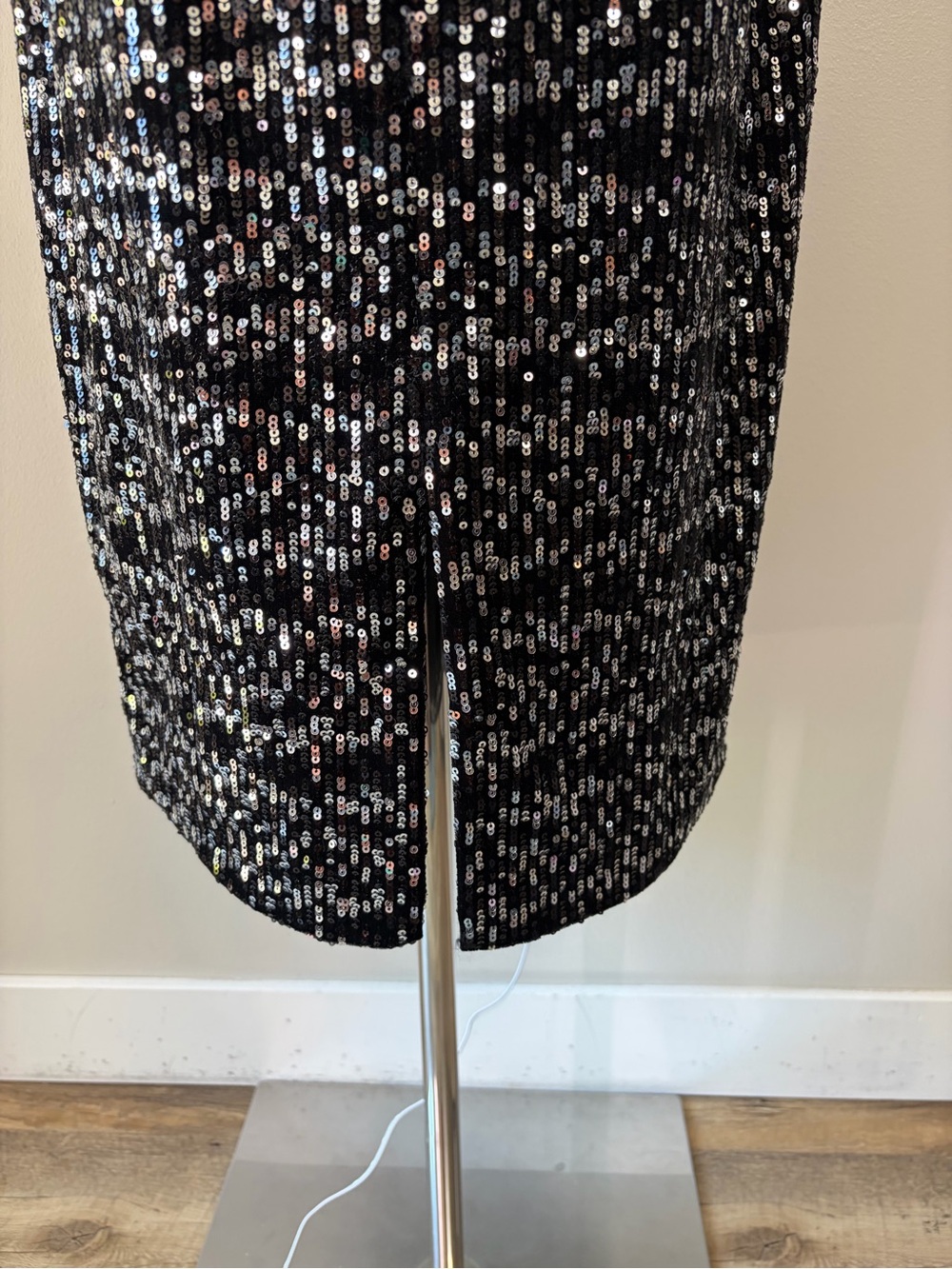 White House Black Market Strapless Sequin Knee Length Dress Party Cocktail - Picture 8 of 10